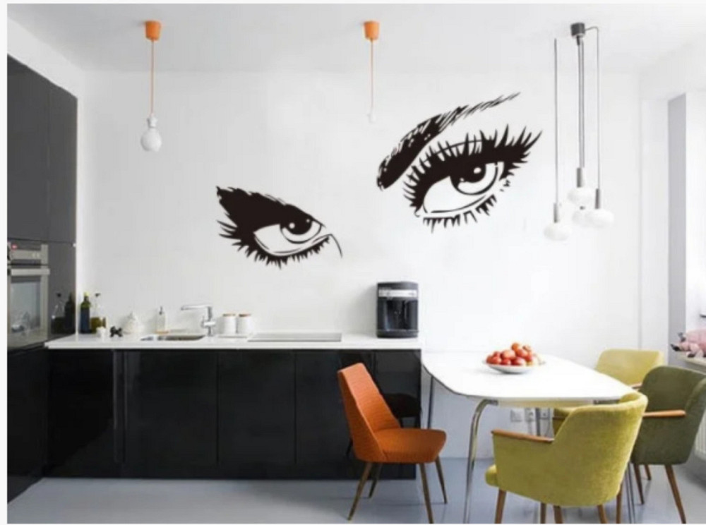 Наклейка декоративная на стену Глаза Киев - изображение 2