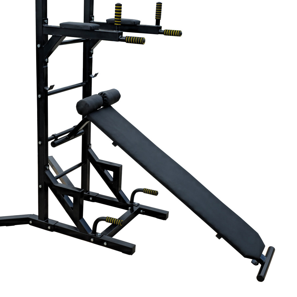 Турник + брусья + скамья + крепление под грушу напольная стойка 50х50 мм KZ-839 разборная Киев - изображение 3