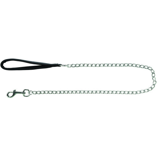 Повідець-ланцюг Trixie для собак з неопреновою петлею для рук M–L 1,00 м х 3,0 мм чорний Київ - фото 1