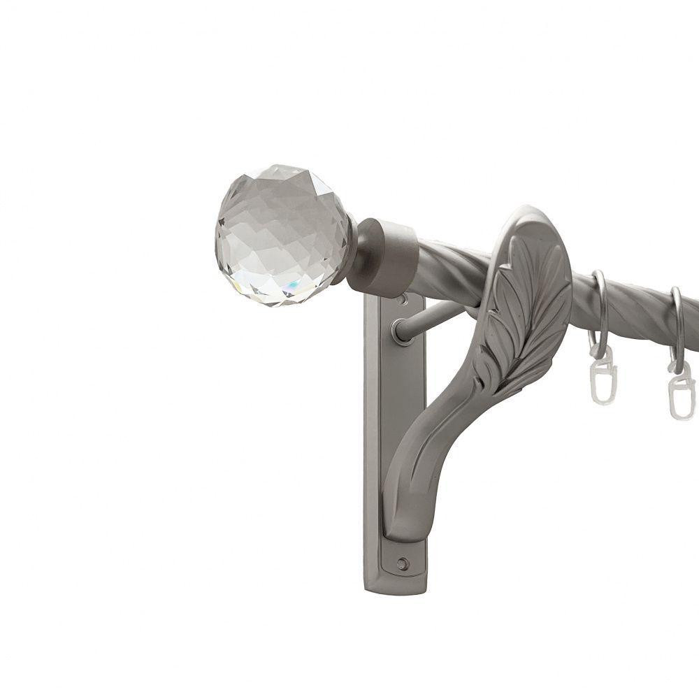 Карниз Orvit Люміера металевий однорядний ретро скручена труба кільце металеве Сатин 25 мм 200 см (00-00011412) Львів - фото 1