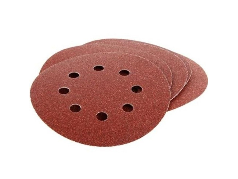 Круг шлифовальный (5 шт; 125 мм; 8 отверстий; P120; липучка) Sturm 9010-H125-120 (читать описание) Ровно - изображение 1