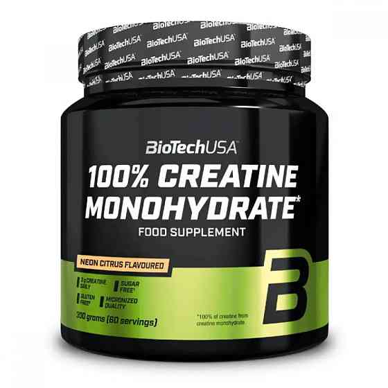 Креатин моногідрат Biotech 100% Creatine Mono 300g (Neon citrus) Луцьк