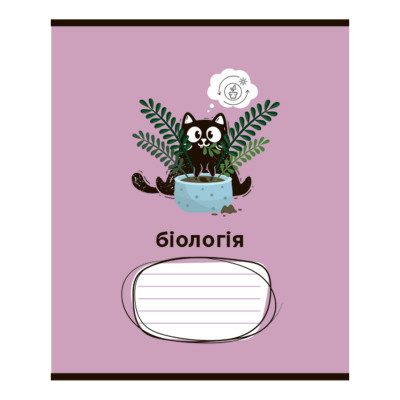 Тетрадь ZiBi набор ученических CRAZY CAT 48 листов ячейка 10 штук, 8 предметов (ZB.1703-99) Винница - изображение 5
