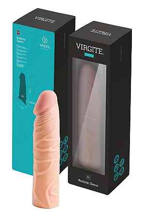 Насадка на пеніс Virgite S1 бежева, 16.5 см Sex Aura Київ