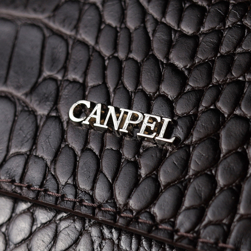 Елегантний клатч для чоловіків із натуральної фактурної шкіри CANPELLINI 21547 Коричневий Київ - фото 1