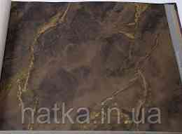 Обои виниловые на флизелине AdaWall Beta1.06х10  3д под мрамор темно коричневые с черным золотистым 1109-4 Киев