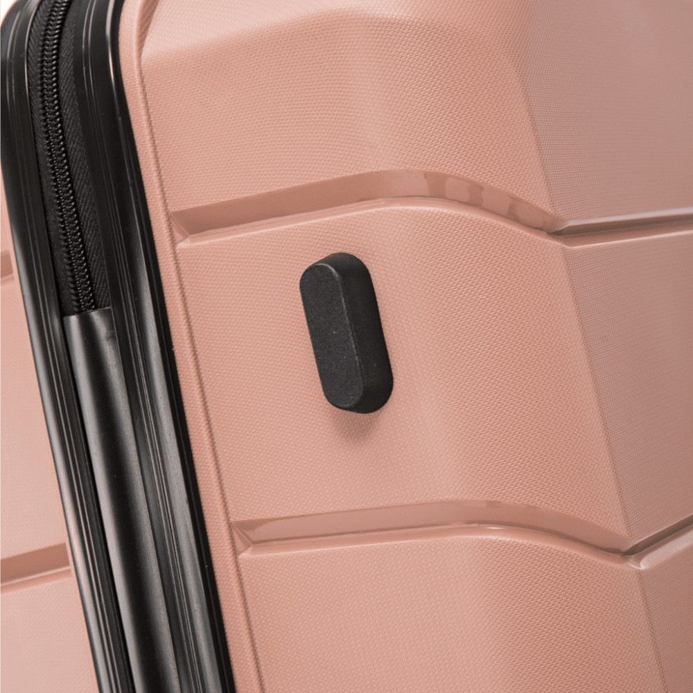 Валіза поліпропіленова WINGS PP06 мала 55 см золотисто-рожева Київ - фото 5