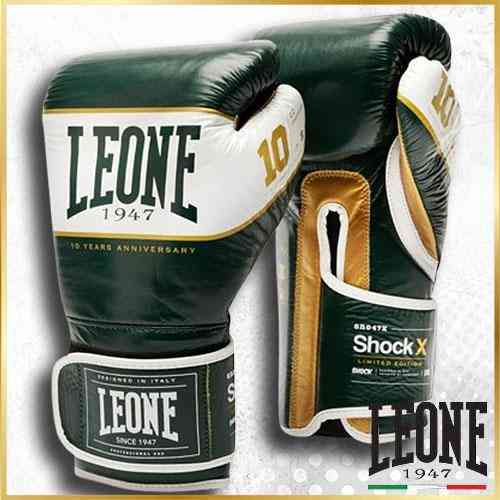 Боксерские перчатки Leone Shock натуральная кожа для бокса и тренировок 16 унций Киев