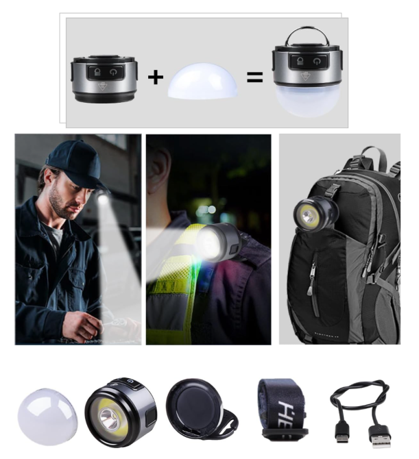 Налобний ліхтар PL-125 XPC+COB, акум., ЗУ Type-C Дніпро - фото 3