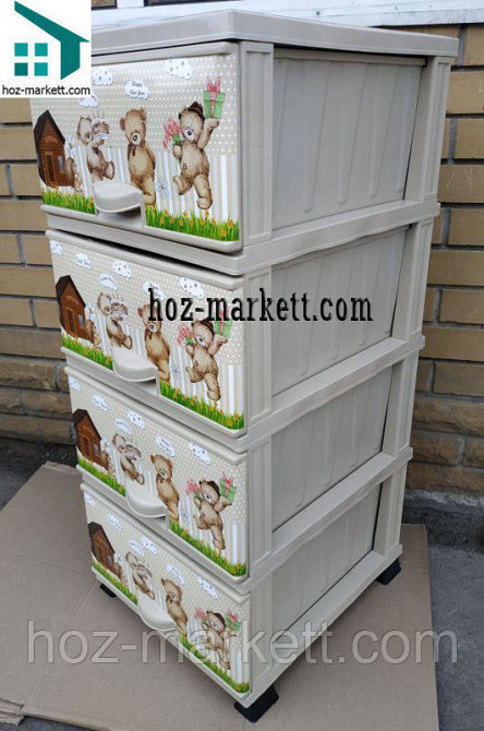 Пластиковый комод тумбочка для детей 