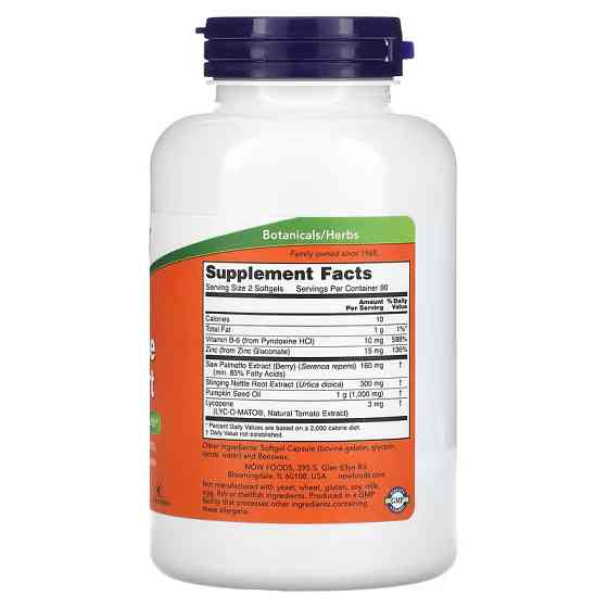 NOW PROSTATE SUPPORT 180 softgels Луцьк