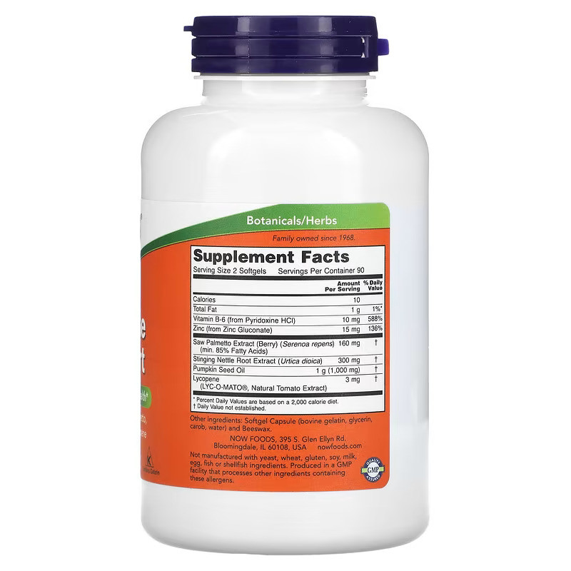 NOW PROSTATE SUPPORT 180 softgels Луцк - изображение 2