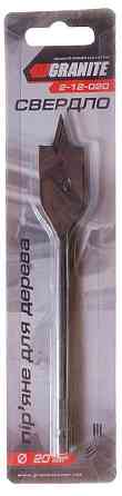 Сверло для дерева GRANITE перьевое 20х152 мм 6-гранный хвостовик 1/4