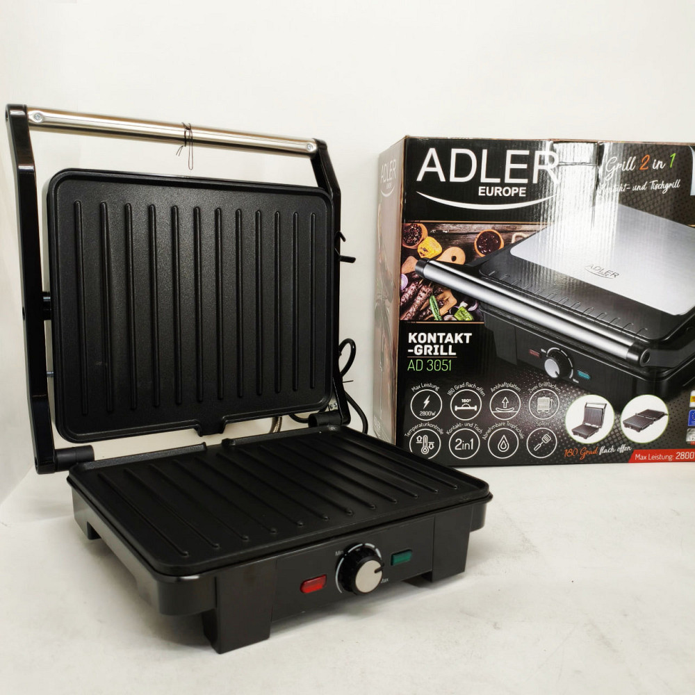 Гриль настольный прижимной Adler, Гриль аппарат электрический, Электрогриль для мясных блюд WG-33 Львов - изображение 13