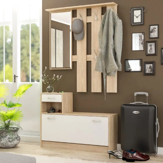 Прихожая (без подушки) Орион Мебель Сервис Дуб самоа Белый матовый Львов