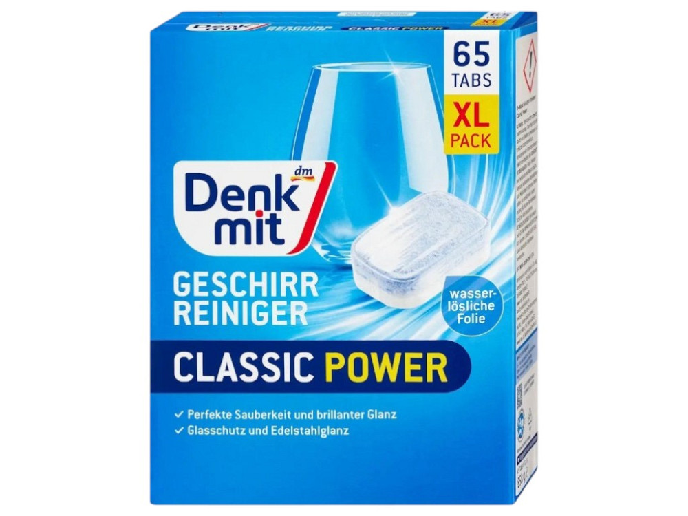 Таблетки для посудомийної машини Denkmit Classic 65 шт Гостомель - изображение 1