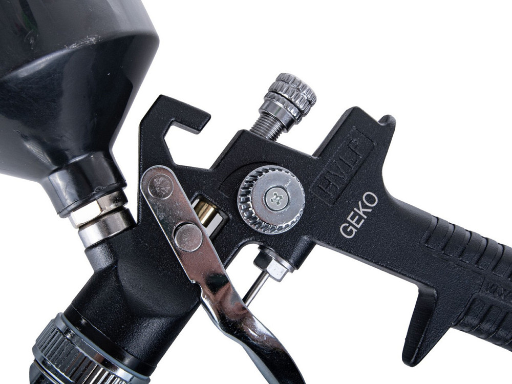 Пульверизатор "GeKo" HVLP з чотирма соплами (1,3; 1,4; 1,7; 2,0 мм), бачок верхній 600 мл Стрый - изображение 14