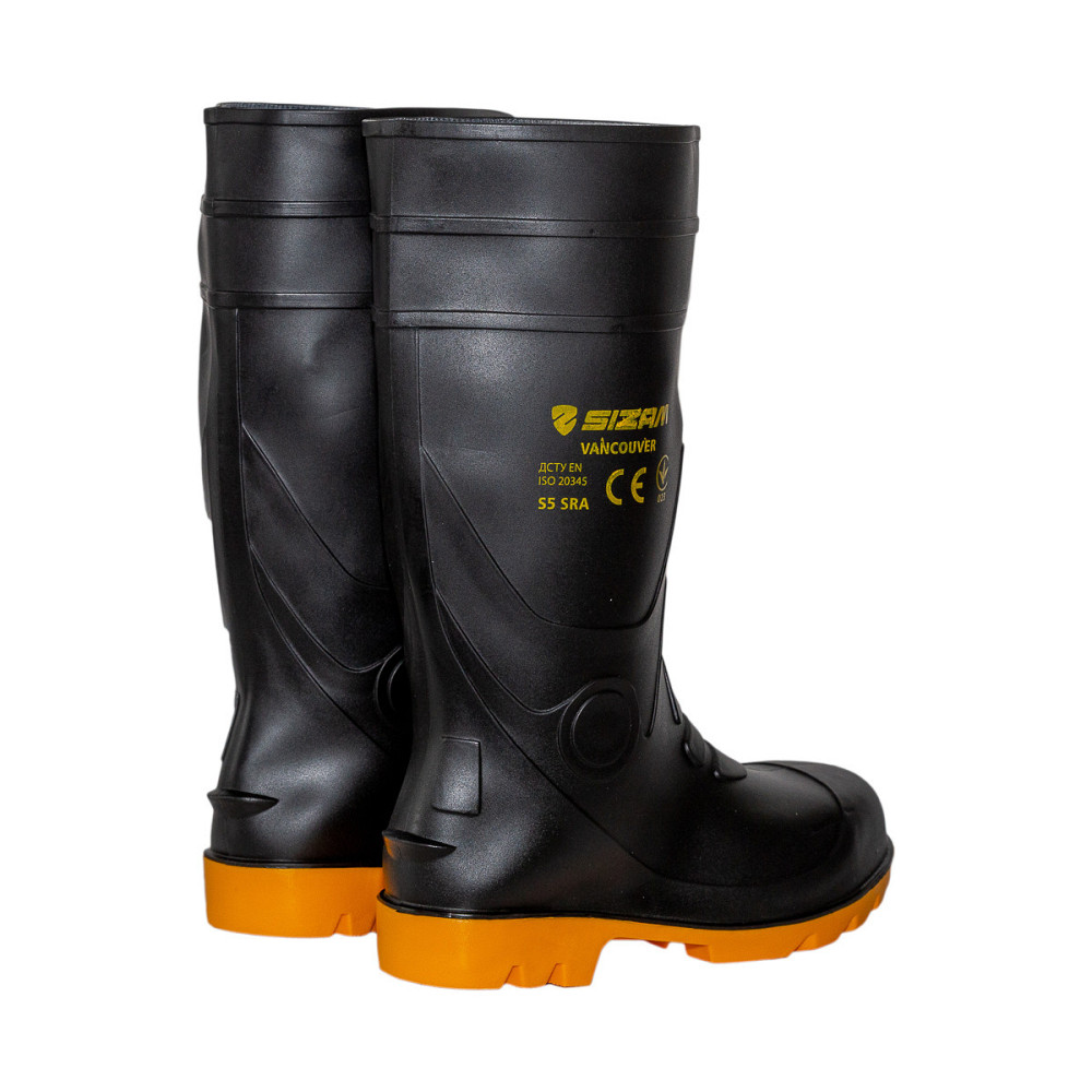 Sizam чоботи захисні робочі з ПВХ, розмір 39, Baltimore Black 36294 Рівне - фото 2
