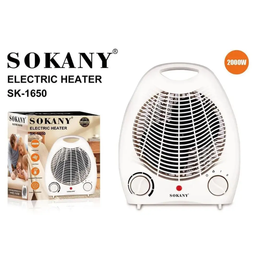 Тепловентилятор дуйка Sokany SK-1650 2000W (до 30 м.кв) Белый Винница - изображение 8