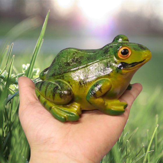 Садова фігурка Жаба з полістоуну. 11,8 х 9,5 см Одеса