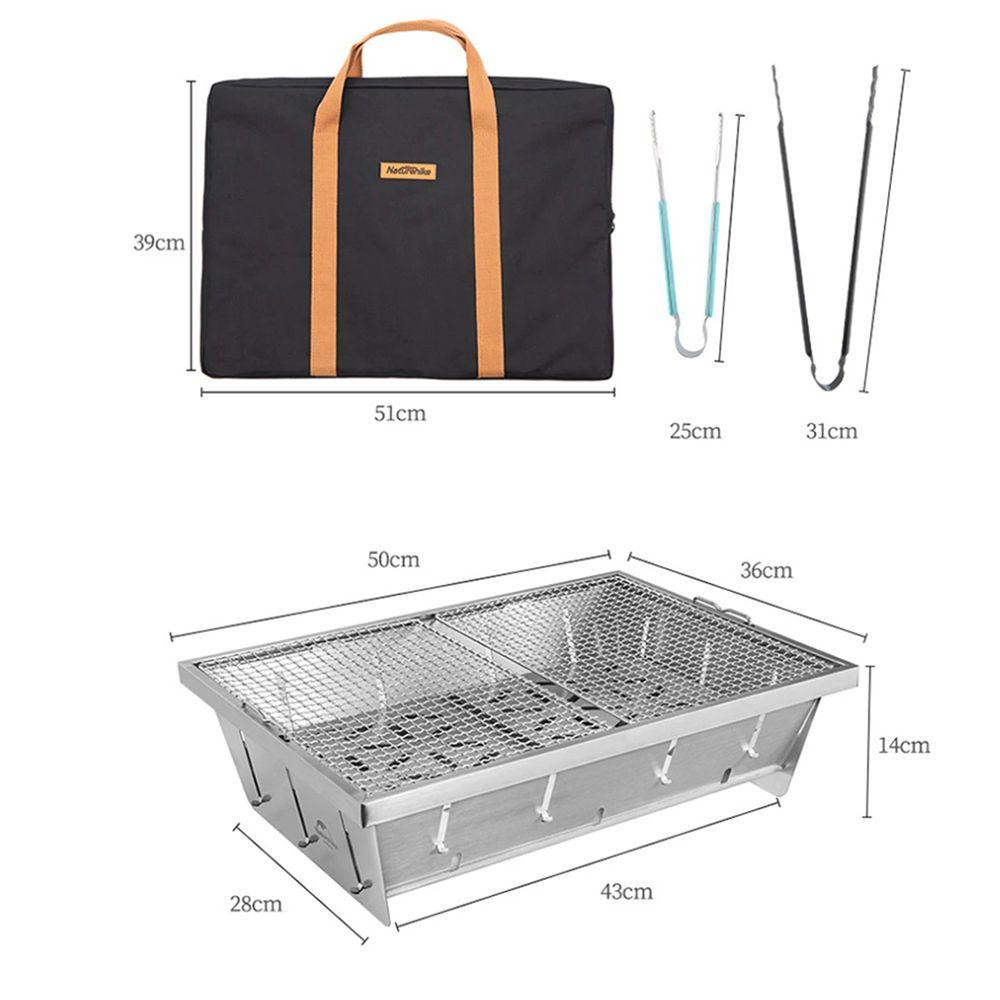 Гриль портативний Naturehike Picnic BBQ Grill NH20CJ006, р-р L, сталь Рівне - фото 3
