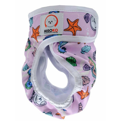 Підгузки для тварин MISOKO&amp;CO багаторазові для собак-сук, з морськими кониками S 1 шт. рожеві (HAINMSK63937) Вінниця - фото 2