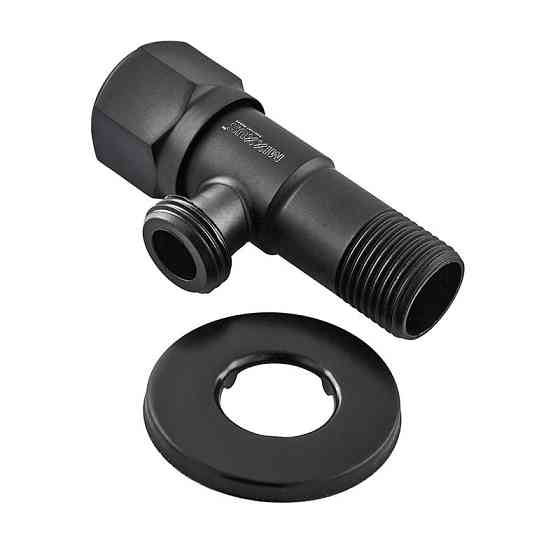 Кран для підключення сантехприладів Mixxus VAL-06-1/2x1/2 Black з нержавіючої сталі SUS304(чорн.) (MI6058)   ( 28188 ) Харьков