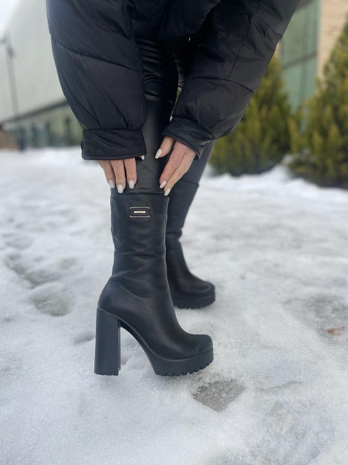 Напівчоботи жіночі ARLETT чорні натуральна шкіра зима 36р. (5340) Коломия - фото 8