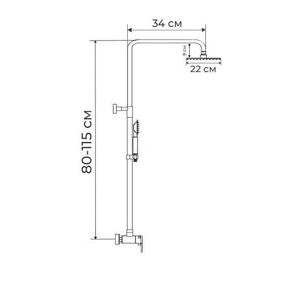 Душова колона зі змішувачем Haiba SIRIUS 003-J   ( HB0777 ) 38292 Харків