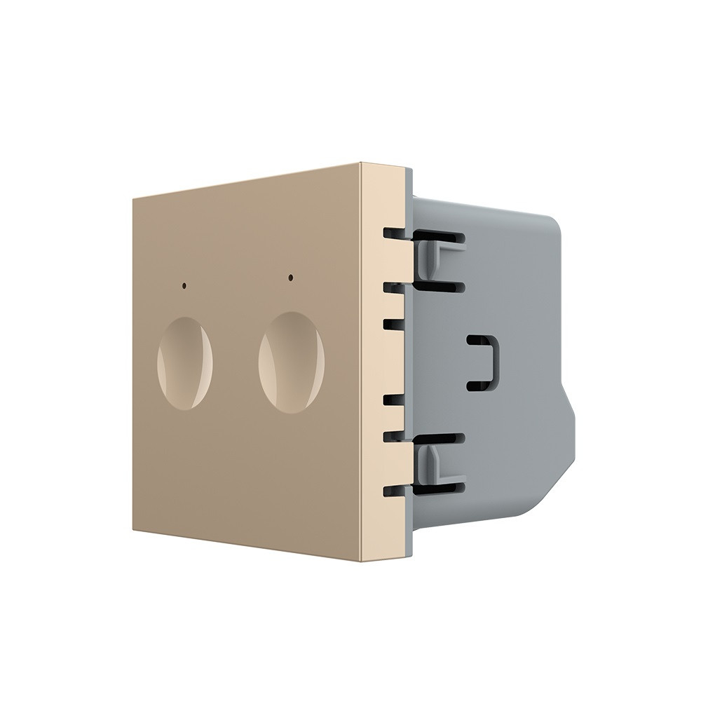 LIVOLO Сенсорний вимикач LIVOLO Sense, 2-сенсорний, золотий, 5А 230В, без нейтралі, модуль без Коломыя - изображение 3