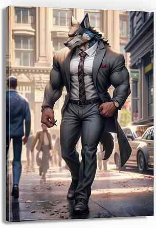 Картина Холсті в спортзал  Вовк  KLM_11 100х150 см Киев