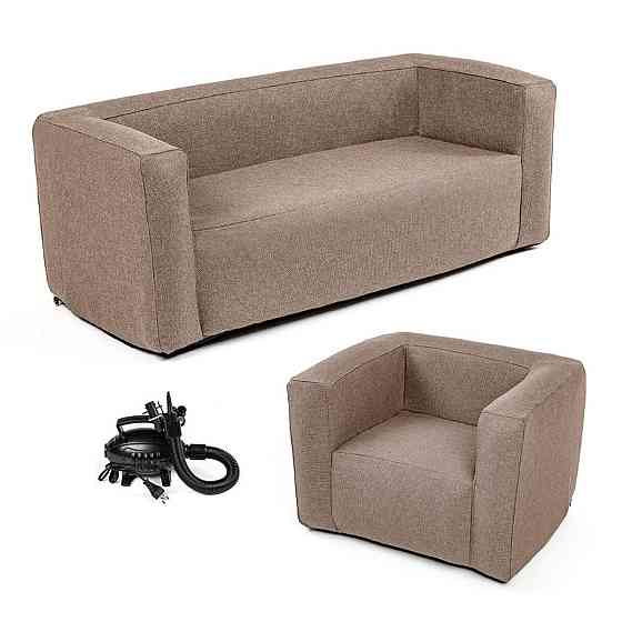 Комплект надувних меблів диван і крісло Коричневий SW-00002656 Дніпро