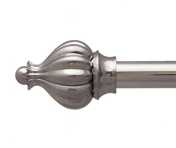 Карниз Orvit Таджа металевий дворядний техно гладка труба кільце металеве Нержавіюча Сталь 25\19 мм 160 см (00-00026573) Львів