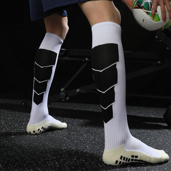 Гетри для футболу CZST-319 футбольні для ігор і тренувань з антиковзаючим покриттям білі, розмір M Кам'янець-Подільський