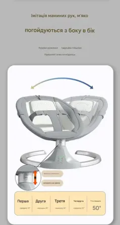 Колыбельный центр шезлонг-качели+москитная сетка (Подвесные игрушки) Коломыя