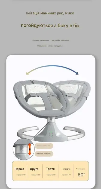 Колыбельный центр шезлонг-качели+москитная сетка (Подвесные игрушки) Коломыя - изображение 6