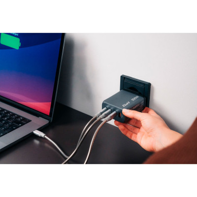 Зарядное устройство Verbatim GaN 200 W 4 ports (2xUSB-C-100 W,USB-C-65 W /USB-A -3.0) (32204) Винница - изображение 8