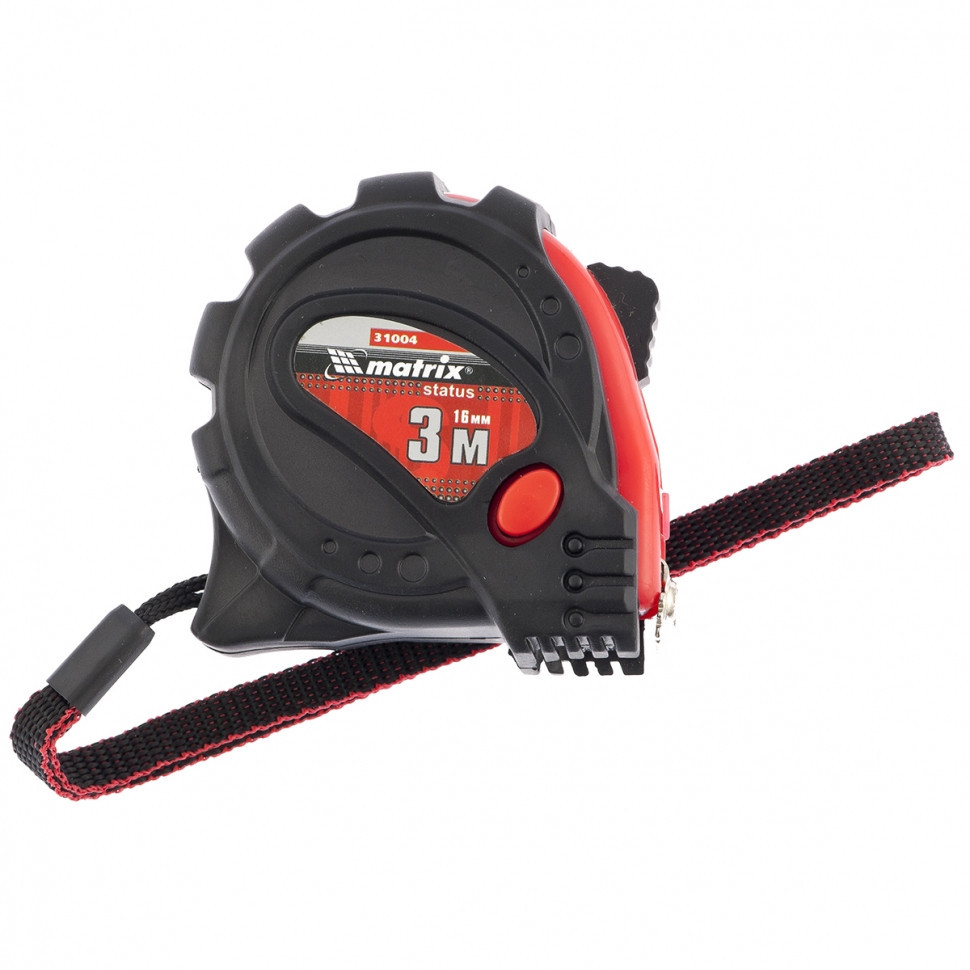 Рулетка Status magnet 3 fixations, 10 м х 32 мм, прогумований корпус, зачіп з магнітом MATRIX Полтава - фото 1