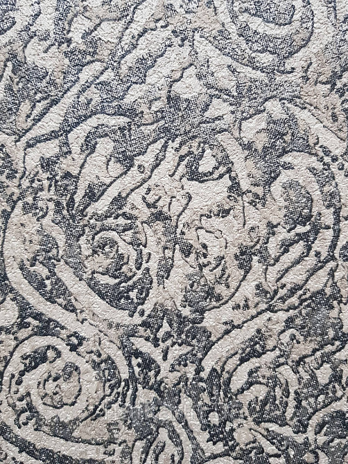 Шпалери вінілові на флізеліні гарячого тиснення DU&KA 1.06х10 вензель основа під штукатурку сірі коричневі Київ - фото 3