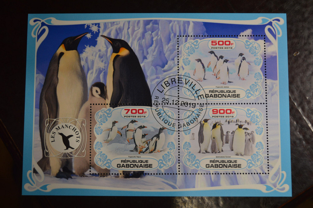 Габон. Марки. Фауна. Блок. 2019 год (В-2) Полтава - изображение 1