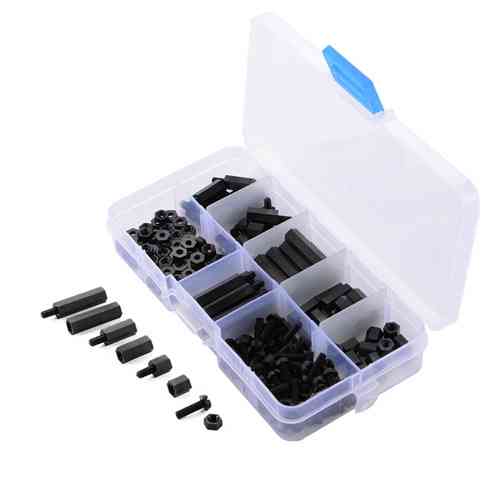 Стійка монтажна нейлонова М3 160шт, міжплатна 6-гранна, набір з гвинтами Вінниця