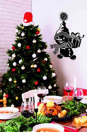 Декоративное настенное Панно «Снеговик», Декор на стену Киев