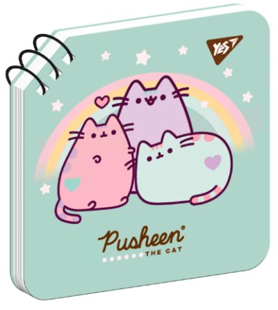 Блокнот 110*110/80 арк. "Yes" # збоку подв. спіраль Pusheen, 151873, шт Київ