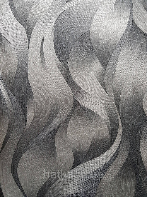 Шпалери метрові вініл на флізелін дизайнерські Erismann Elle Decoration 2 абстракція хвилі сірі металлик3д Київ - фото 2