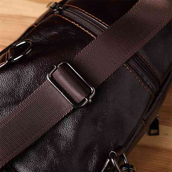 Сумка через плече з натуральної шкіри Коричневий (Vintage) Київ