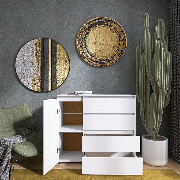 Комод Эверест КЛ-3 Лайт (телескопические) 105х38х93 см Нимфея Альба (DTM-4644) Львов - изображение 3