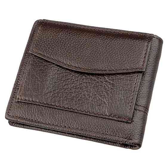 Кошелек мужской флотар кожаный TAILIAN 18999 Темно-коричневый Киев