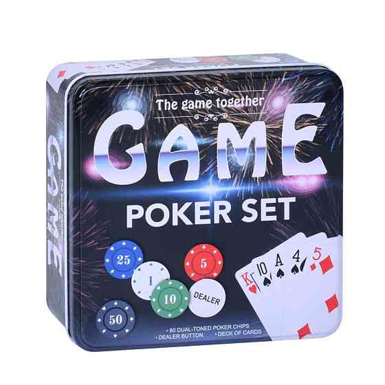 Настільна гра "Покер" TD202315 фішки 80 шт з номіналом, карти Вінниця