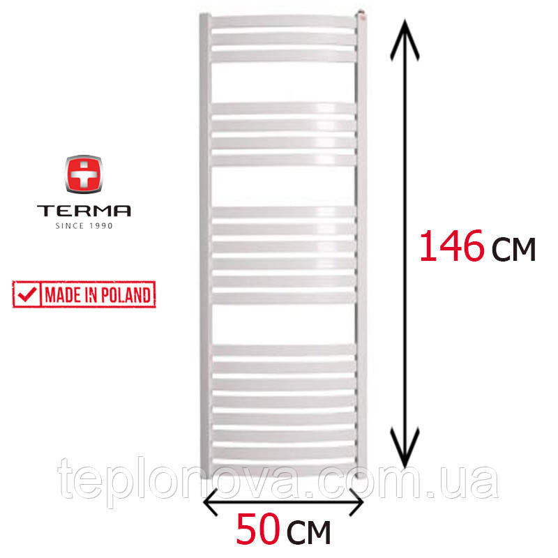 Водяна Рушникосушка Плоска Біла 1460х500 Terma Dorota Чернівці - фото 1