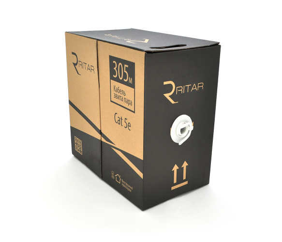 Кабель КВПЭ FTP (4*2*0.51) 4p 24 AWG, Merlion, (CCA), экран для внутр. работ, White Полтава - изображение 1